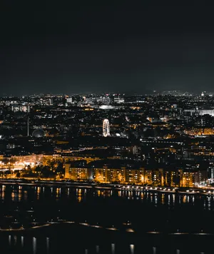 Bright City Lights Night Wallpaper