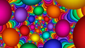 Bright Colorful Abstract Balloons Wallpaper