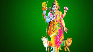 Bright Green Lord Shiva 8k Wallpaper