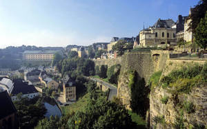 Bright Luxembourg Townscape Wallpaper