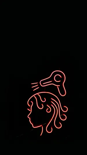 Bright Red And Black Neon Lights Illuminating The Night Wallpaper