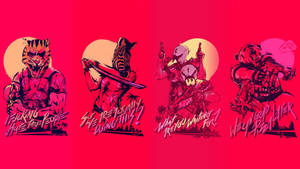 Bright Red Hotline Miami 2: Wrong Number Wallpaper
