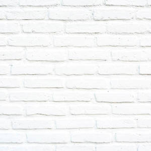 Bright White Brick Wall Stretcher Bond Wallpaper