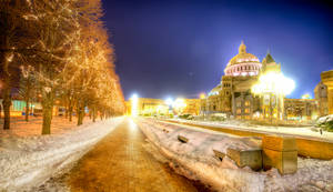 Bright Winter In Boston Wallpaper