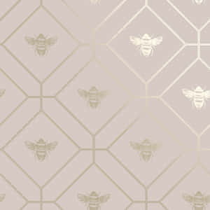 Brighten Up Any Room With This Vintage Bee-themed Wallpaper Wallpaper