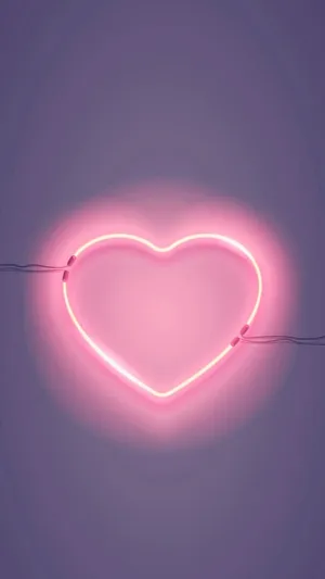 Brighten Up Your Life With An Electrifying Neon Heart! Wallpaper