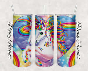 Brightly Colored Lisa Frank Unicorn Wallpaper