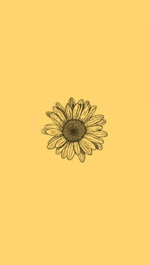 Bring Some Sunshine Into Your Life With This Cheerful Cute Yellow Aesthetic. Wallpaper