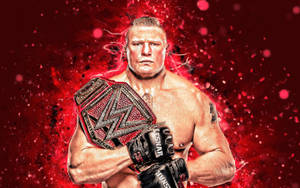 Brock Lesnar Red Abstract Fanart Wallpaper