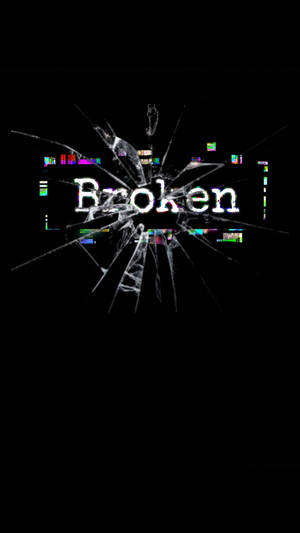 Broken Glass Word Art Wallpaper