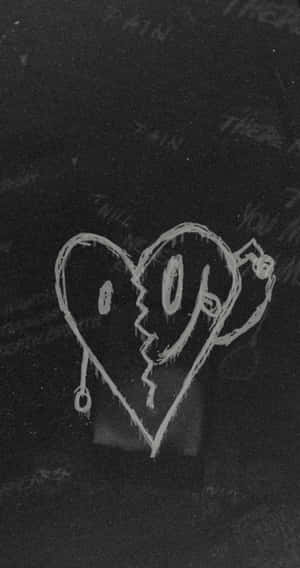 Broken Heart In White Chalk Xxxtentacion Bad Wallpaper