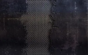 Broken Metallic Mesh Cracks Wallpaper