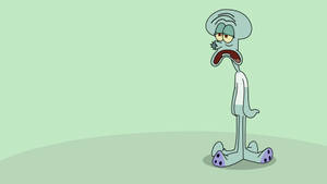 Broken Nose Sad Squidward Wallpaper