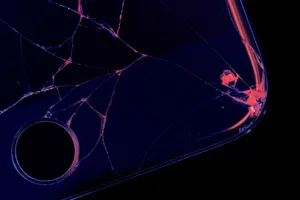 Broken Phone On Black Screen Wallpaper