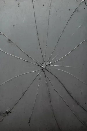 Broken Window Glass Panel Wallpaper