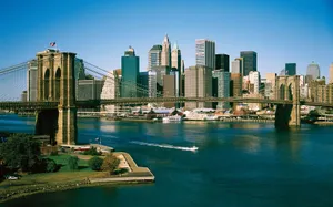 Brooklyn Bridge And City View Wallpaper