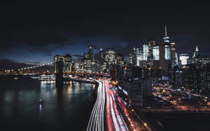 Brooklyn Bridge Cityscape Nyc Aesthetic Wallpaper