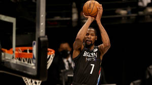 Brooklyn Nets Durant Jump Shoot Wallpaper