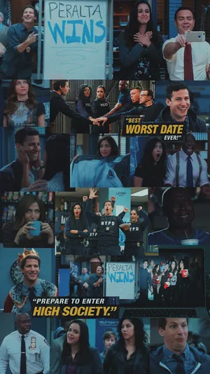 Brooklyn Nine Nine Scenes Collage Wallpaper