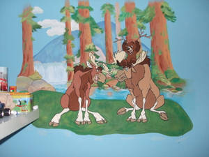 Brother Bear Tuke Rutt Koda Painting Wallpaper