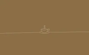 Brown Aesthetic Coffee Cup Wallpaper
