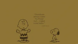 Brown Aesthetic Quote By Charlie Laptop Wallpaper