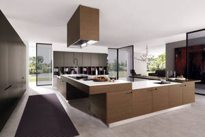 Brown And White Kitchen Design Wallpaper