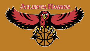 Brown Atlanta Hawks Logo Wallpaper
