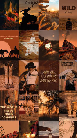 Brown Cowgirl Aesthetic Wallpaper