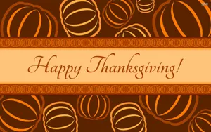 Brown Happy Thanksgiving Day Pumpkin Wallpaper