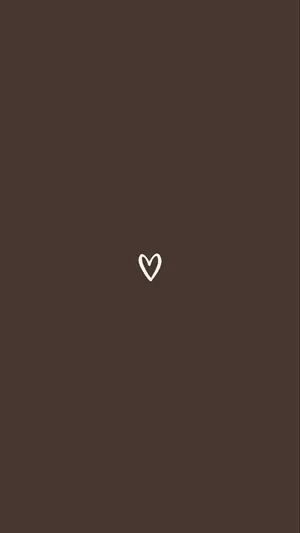 Brown Heart Outline Wallpaper
