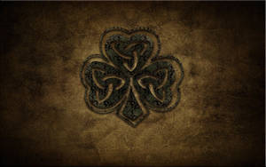 Brown Irish Clover Wallpaper