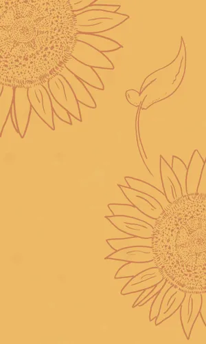 Brown Leaf And Sunflower Aesthetic Iphone Wallpaper