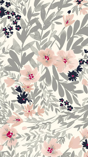 Brown Leaves Floral Phone Wallpaper