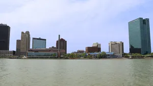 Brown Waters Of Maumee River In Toledo, Ohio Wallpaper