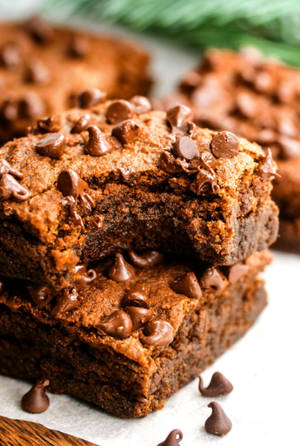 Brownies With Moist Chocolate Wallpaper