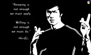 Bruce Lee Quote About Knowing Wallpaper