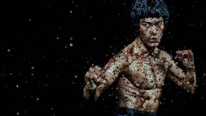 Bruce Lee Word Collage Wallpaper