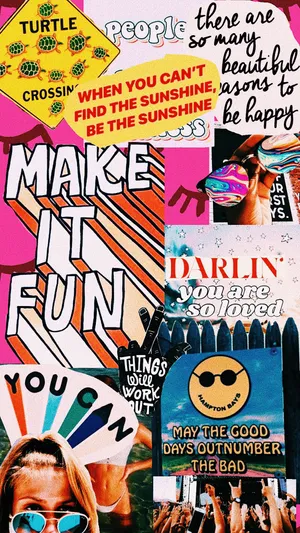 Bruh Girl Collage Wallpaper