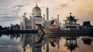 Brunei Lagoon At Dusk Wallpaper