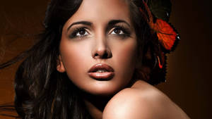 Brunette Woman Beautiful Wallpaper