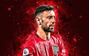 Bruno Fernandes Aesthetic Red Wallpaper