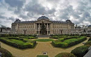 Brussels Garden Castle Wallpaper