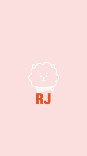 Bt21 Rj In Pink Wallpaper
