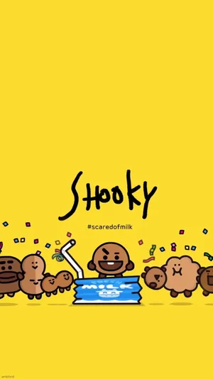 Bt21 Shooky And Friends Wallpaper