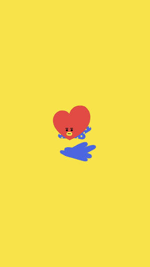 Bt21 Tata Blue Shadow Wallpaper