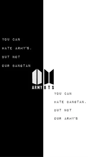 Bts Army Black And White Poster Wallpaper