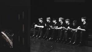 Bts Black And White Backstage Photo Laptop Wallpaper