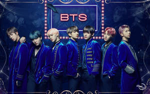 Bts In Blue Wallpaper
