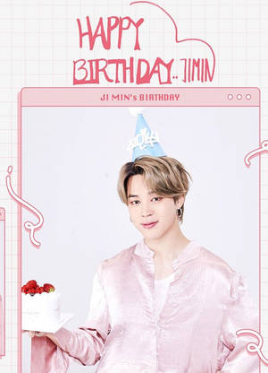 Bts Jimin With Strawberry Shortcake Wallpaper